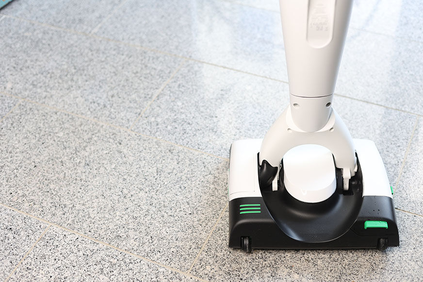 Nach dem Wischen des Ketchupfleck